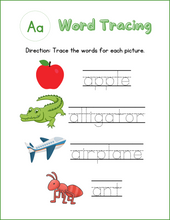 Load image into Gallery viewer, Alphabet and Number Tracing Worksheets (45 pages)