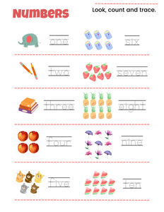 Alphabet and Number Tracing Worksheets (45 pages)