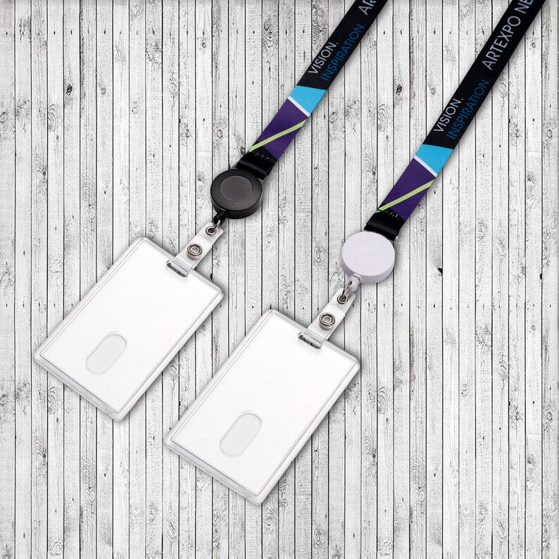 Sublimation I'd card badge document holder with lanyard keychain